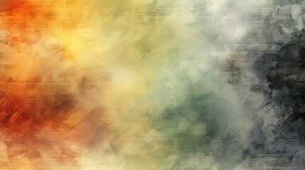 Poster - Gradient background transitioning from warm orange and yellow to soft brown and green shades