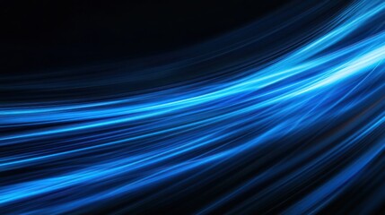 Poster - Abstract Blue Light Streaks