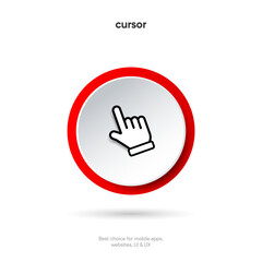 Leinwandbilder - Mouse click cursor set. Hand Cursor. Click icon. Mouse pointer set. Arrow cursor. Pointer click icon. Clicking cursor, pointing hand clicks and waiting loading icons. Website arrows or hand icon.