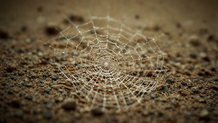 Beige spider web illustration