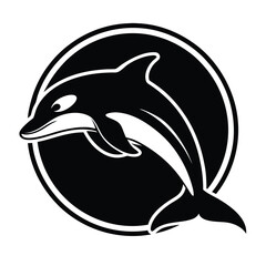 dolphin logo icon vector design