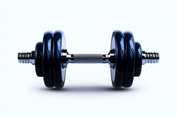Poster - Minimal dumbbell icon, a simple and sleek representation of strength training, designed in modern, abstract lines
