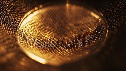 Abstract Golden Mesh Texture
