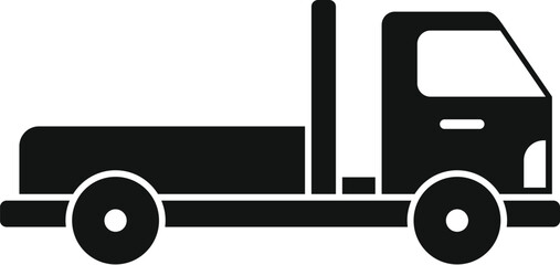 Poster - Simple icon of a tow truck for towing service, roadside assistance, emergency services