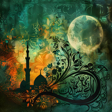 wallpaper for Islamic greetings AI generative
