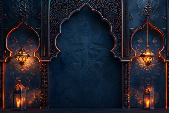 wallpaper for Islamic greetings AI generative