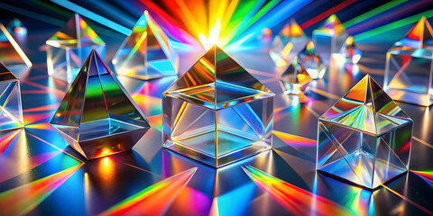 Poster - Prismatic Rainbow Reflections: Crystalline Geometry 