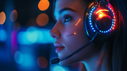 Leinwandbilder - Chat conversation assistant Contact us or Customer support hotline people connect call center service customer consulting service email business contact Artificial intelligence technol : Generative AI