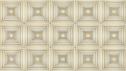 Poster - Beige Square Pattern: Subtle elegance meets modern design in this repeating geometric pattern. Ideal for backgrounds, textures, and contemporary design projects.  