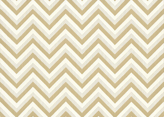 Poster - beige and white chevron pattern: seamless geometric textile design with elegant zig-zag lines. perfe