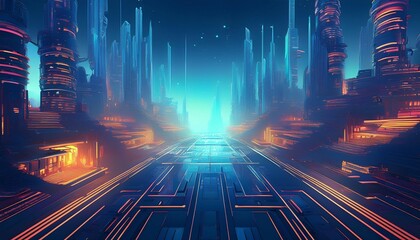 Wall Mural - Tech background