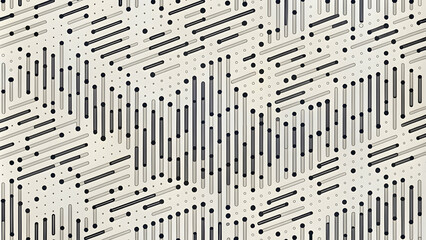 Poster - Abstract Geometric Pattern: A seamless, minimalist pattern of intersecting lines and dots, creating a subtle yet captivating visual rhythm. Perfect for modern designs, backgrounds, and textures.  