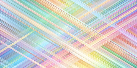 Poster - pastel rainbow lines abstract background