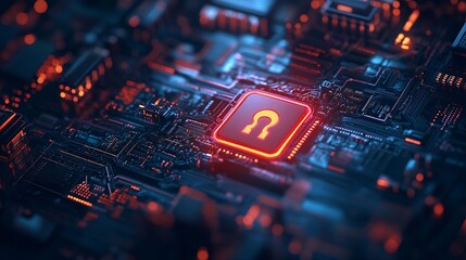 Fototapete - Cyber Security Data Protection Information from system hacked warning alert cyber attack on computer network Virus Spyware Malware Maliciou software Cybercrime Compromised information  : Generative AI