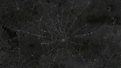 Dark gray cobwebs illustration.