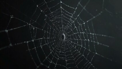 Dark gray spider web illustration