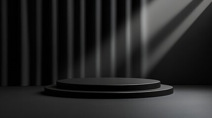 Aufkleber - Podium 3D background to demonstrate the product with abstract shadows High quality photo : Generative AI