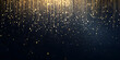 © Oleksandr Sylenko - abstract background of falling sparkles on a dark blue background. sparkly glitter for Christmas and other holidays. gold background. various holidays. luxury