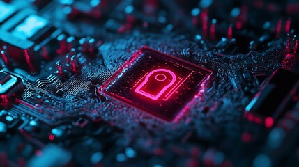 Poster - cyber security concept Login User identification information security and encryption secure Internet access cybersecurity secure access to users personal information : Generative AI
