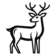 Wall Mural - Solid color Père David’s Deer animal vector design