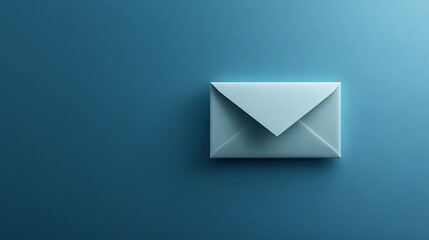 Envelope and email symbol on a blue background Concept email address Internet technologies and contacts for communication Communication over the network business and correspondence : Generative AI