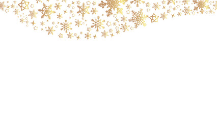 Wall Mural - Christmas decoration Snowflakes falling on transparent background. Snowflake seamless border eps 10