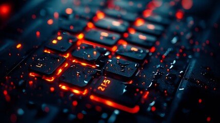 Fototapete - Cyber Security Data Protection Information from system hacked warning alert cyber attack on computer network Virus Spyware Malware Maliciou software Cybercrime Compromised information  : Generative AI