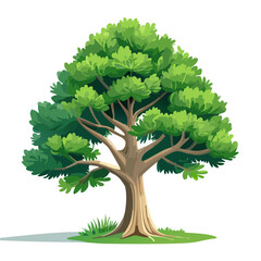 Pine tree vector art landscape illustration design