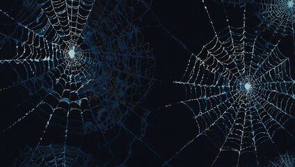 Indigo spider web illustration