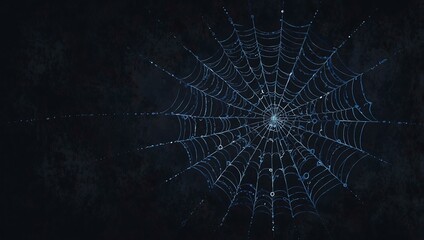 Indigo spider web illustration