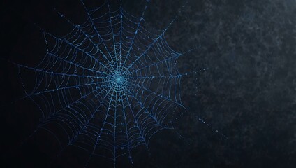 Indigo spider web illustration