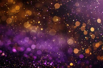 Wall Mural - A purple background with many small circles of light, generative ai
