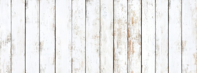 Poster - White painted wood plank background with intricate grain and knots, creating a vintage look. Perfect for adding charm to any design project