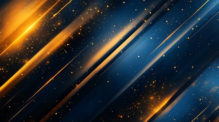 Abstract Background with Diagonal Lines and Golden Lights