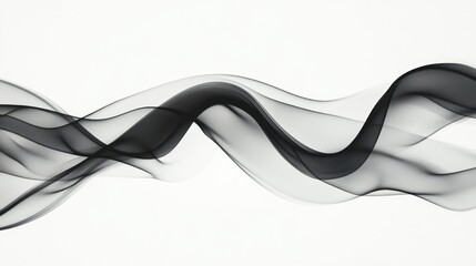 Poster - abstract black waves