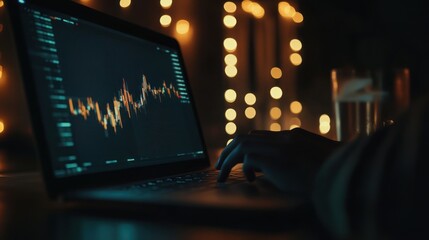 Poster - Stock Market Analysis at Night