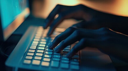 Poster - Typing on a Keyboard in Low Light