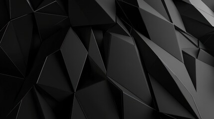 Canvas Print - Abstract Black Geometric Background