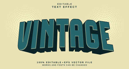 Leinwandbilder - Editable text style effect - Vintage text style theme.