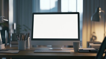 Poster - Modern Home Office with Desktop Computer