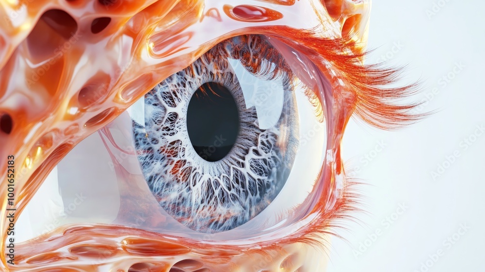 3d rendering Human eye structure Stock Illustration | Adobe Stock