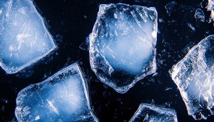 Wall Mural - Frozen surfaces: crisp white and blue ice for winter concepts and refreshing designs
