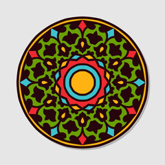 Canvas Print - Colorful mandala vector