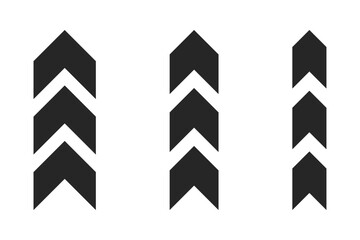 Wall Mural - arrow scroll story in social media black isolated button in 3 variations. vector icons in flat style