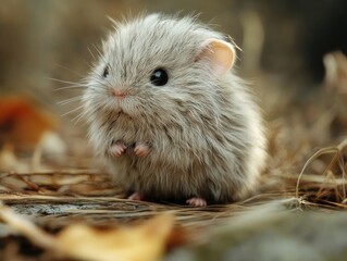 Wall Mural - hamster in the grass