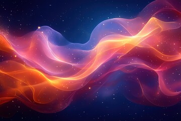 Wall Mural - A colorful, swirling line of light and stars