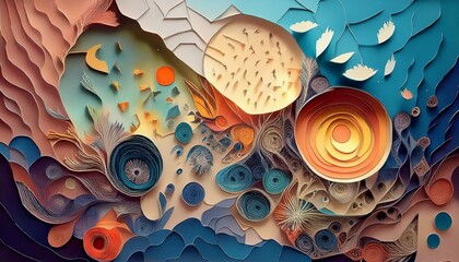 Leinwandbilder - all the colors as ai sees the world, the ai world through broken glass, ai collage, dystopian, matte Neo-romantic, metaphysical painting
