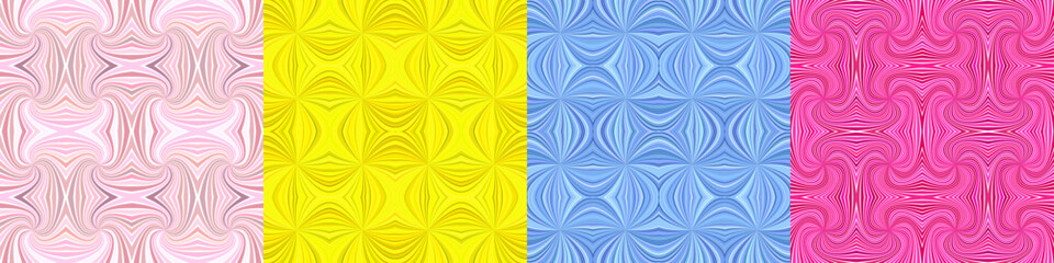Poster - Abstract seamless curved stripe pattern set