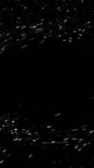 Aufkleber - Abstract fast flight of stars in outer space crossing black wormhole, seamless loop. Animation. Cosmic background with a black hole and milky way on black background.