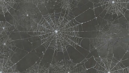 Light gray cobwebs illustration.